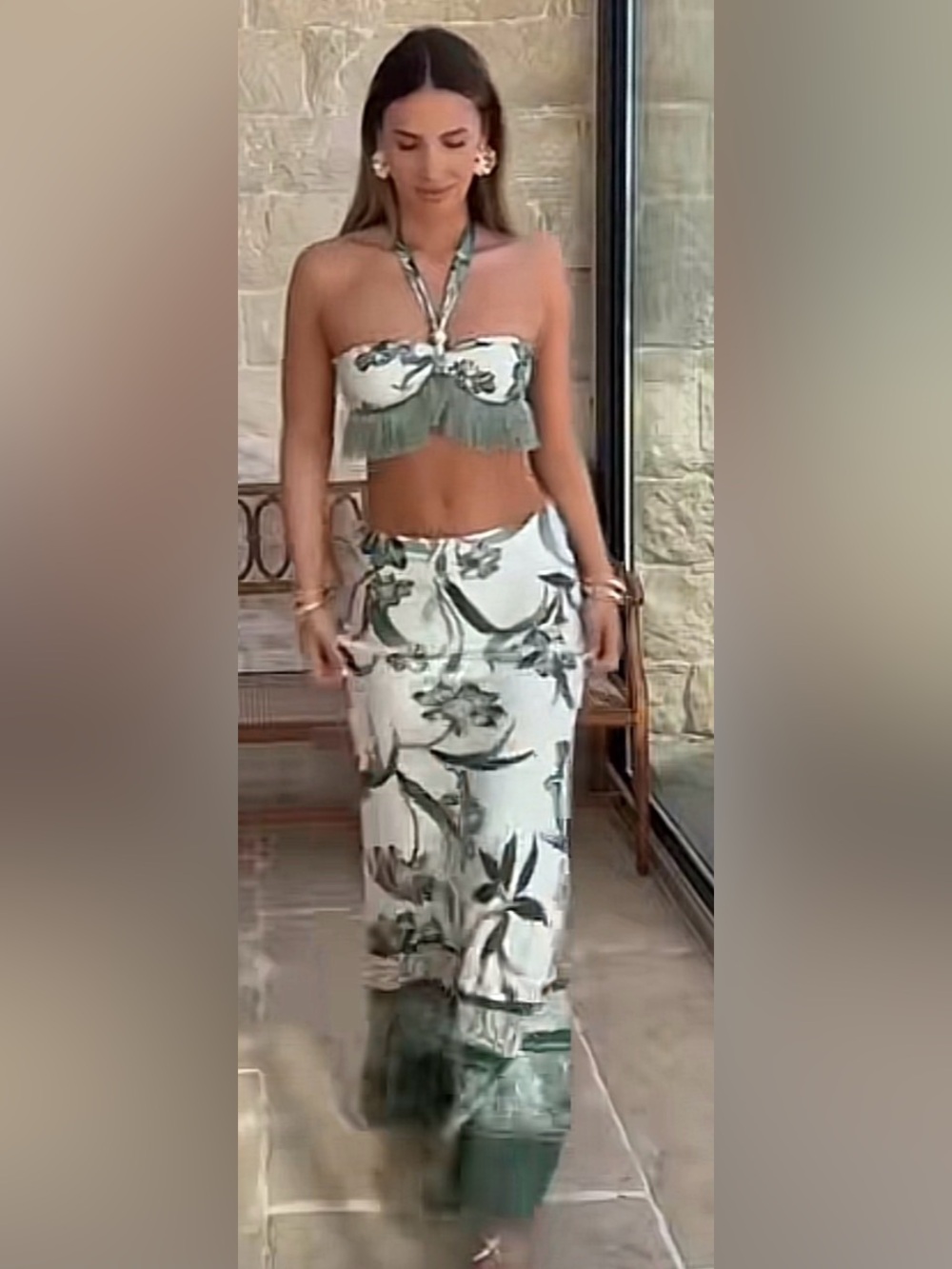 NWT ROCOCO SAND Maxi skirt in Sage Green -XS